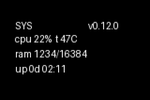 System screen