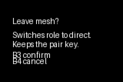 Confirm before leaving the mesh