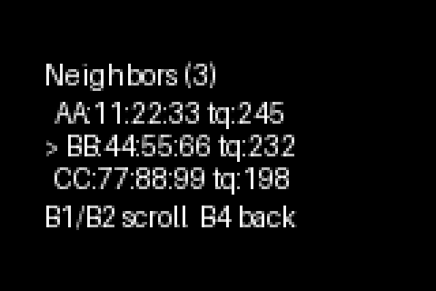 Neighbors with link quality